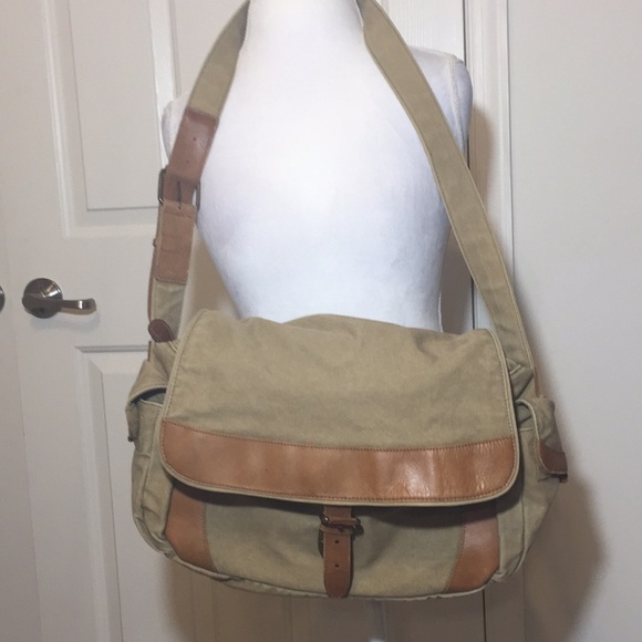 ll bean leather messenger bag